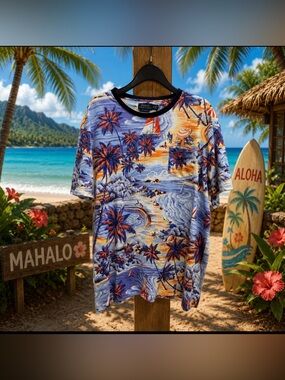 Polo Ralph Lauren size xxl Hawaiian tropical tee shirt
